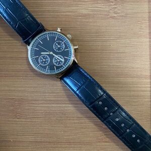 Aldo S-2161 Men’s Analog Watch – Gold Tone Case & Black Genuine Leather Strap